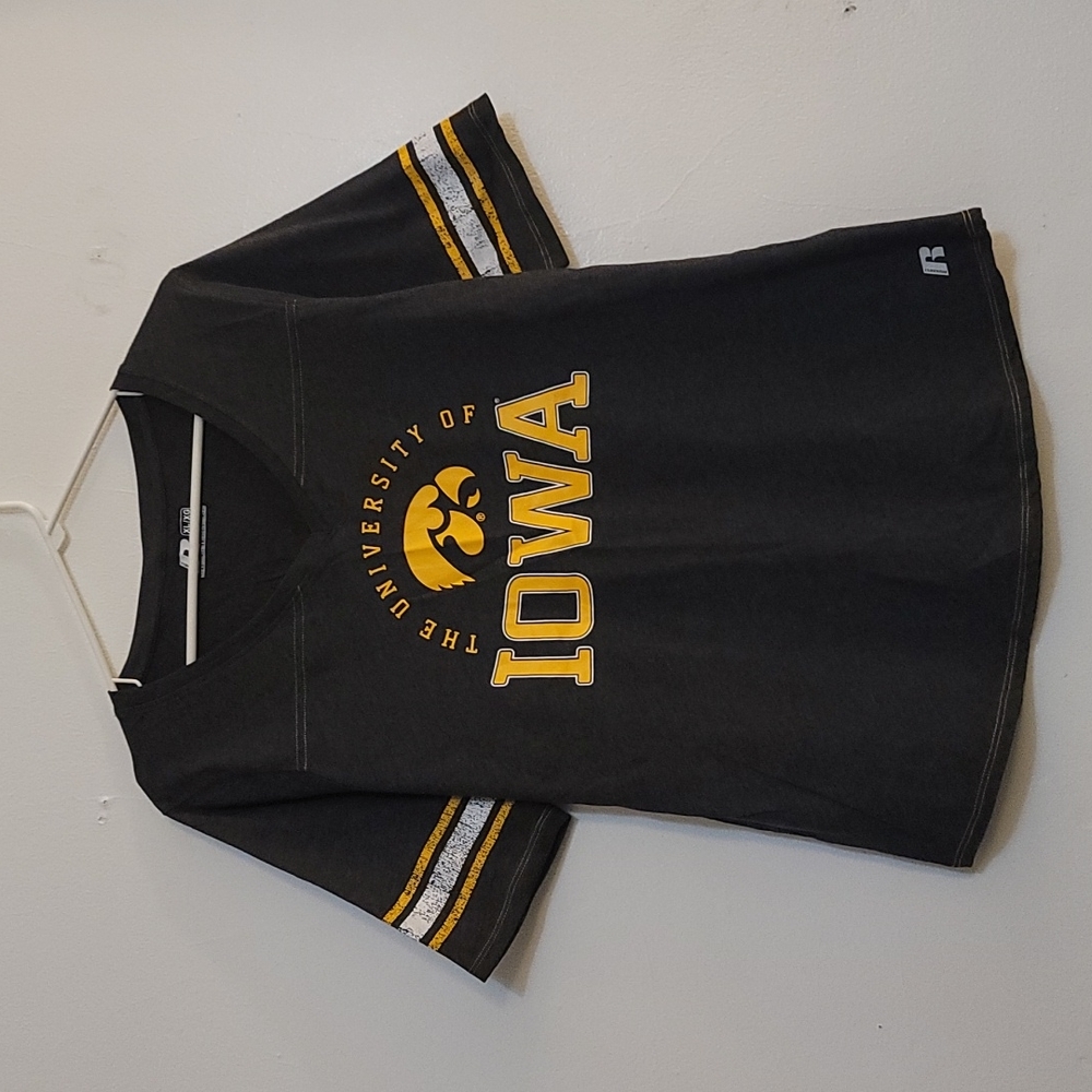 Women's Russell Iowa Hawkeyes Short Sleeve V-Neck Tee (XL)